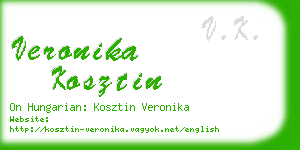 veronika kosztin business card